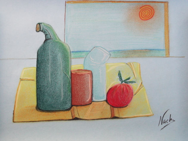 la ventana Pastel Card Still Life Paintings