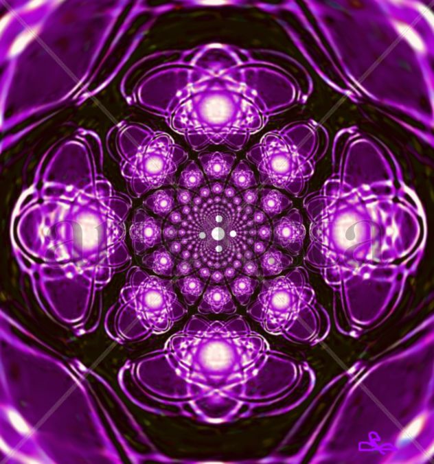 FRACTAL ,  CRISTALES  LILAS