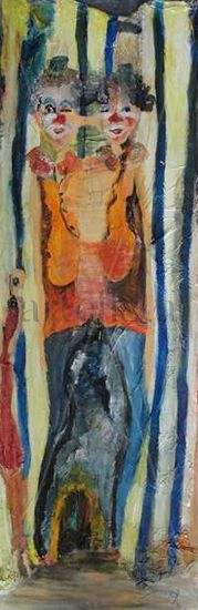 Palhaço Bi Mixed media Textile Figure Painting