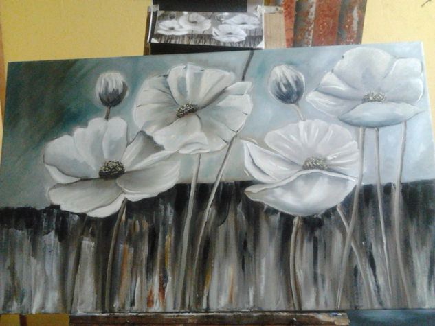 Amapolas Oil Canvas Floral Painting