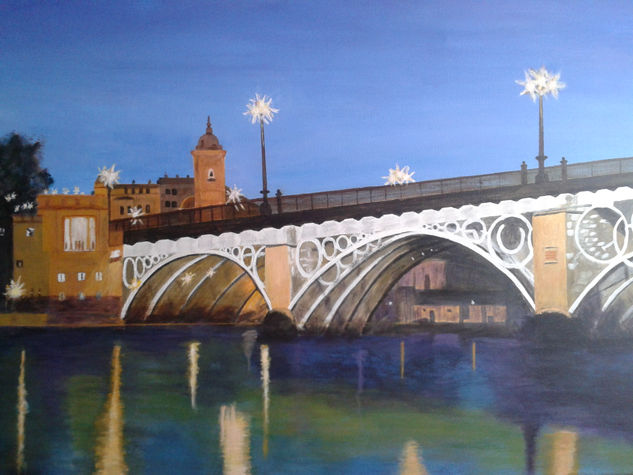 Puente de Triana Acrílico Lienzo Otros