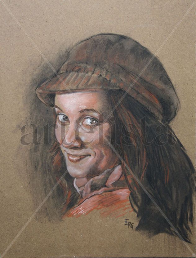 Retrato de chica con sombrero