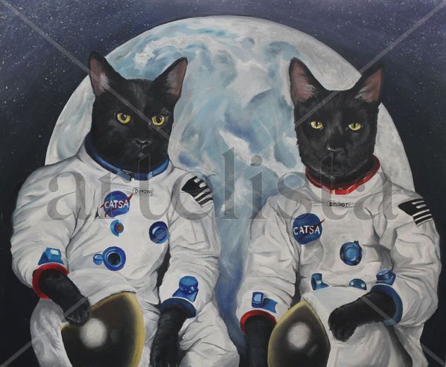 Astrogatos Oil Canvas Animals