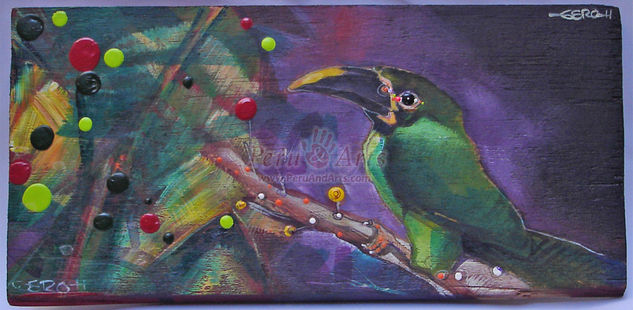 Green Toucan Acrílico Tabla Animales