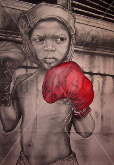 Niño boxeador Charcoal