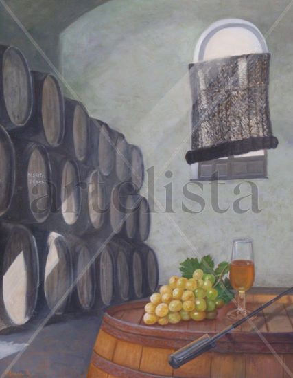 VINO MOSCATEL Oil Canvas Still Life Paintings