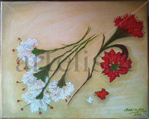 Florales Oil Textile Floral Painting