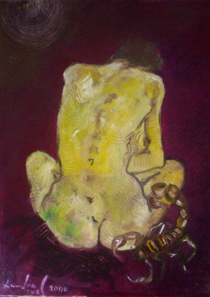 escorpion Oil Canvas Figure Painting