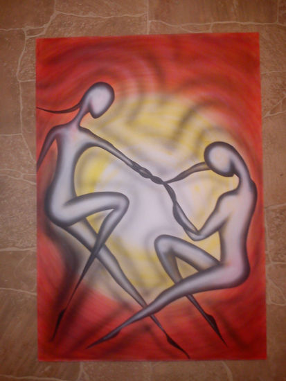 Entrelazados Acrylic Panel Figure Painting