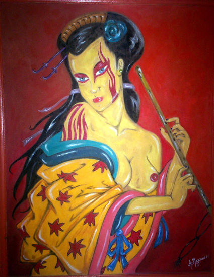 geisha Oil Canvas Nude Paintings