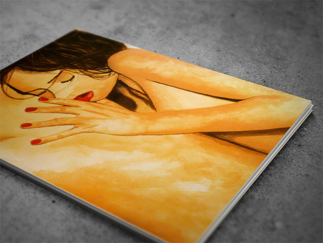 Feeling Watercolour Card Nude Paintings