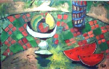 BODEGON Y SANDILLAS Mixed media Textile Still Life Paintings