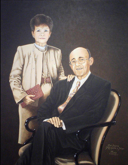 A mis Suegros Acrylic Canvas Portrait