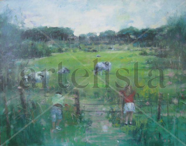 Gonzalo y Jimena en Asturias Oil Panel Landscaping