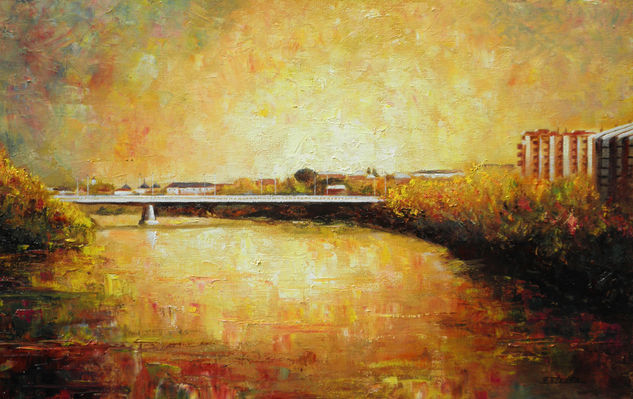 Puente principe Felipe Oil Canvas Landscaping