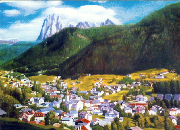 ortisei Óleo Tela Paisaje