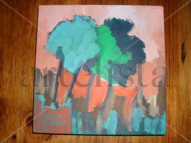 juego de arboles Mixed media Textile Landscaping