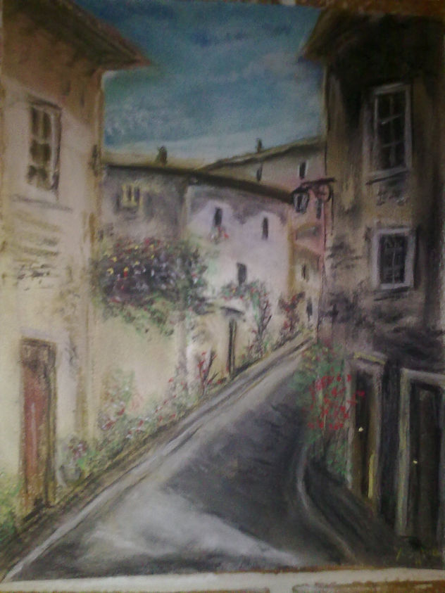 una calle de un pueblo de la mancha manchega