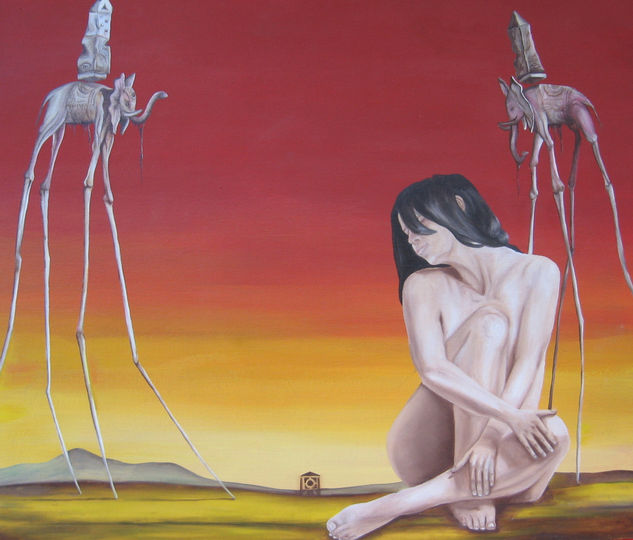 Dentro del surrealismo Oil Canvas Figure Painting