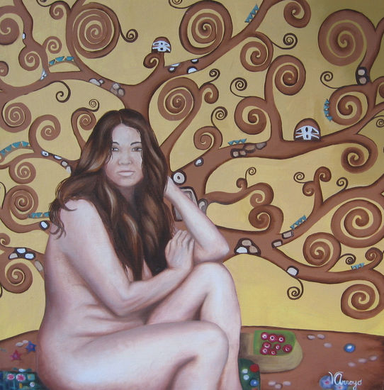 La vida, y el arbol Oil Canvas Nude Paintings