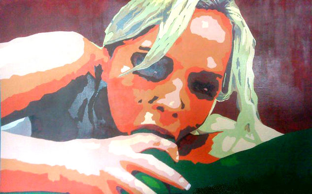 desayuno Acrylic Canvas Portrait