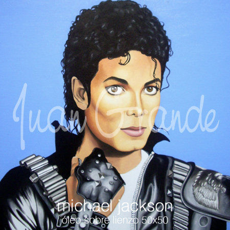 MICHAEL JACKSON Oil Canvas Portrait