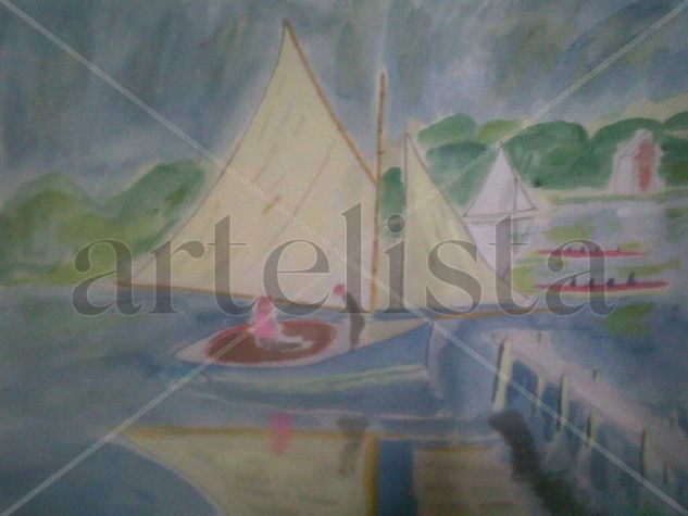 VELERO7 Watercolour Card Marine Painting