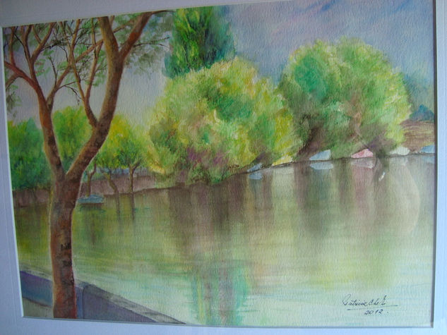 "Desde la ribera" Acuarela Papel Paisaje