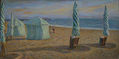 Parasoles, playa de Figueira da foz, 2013
