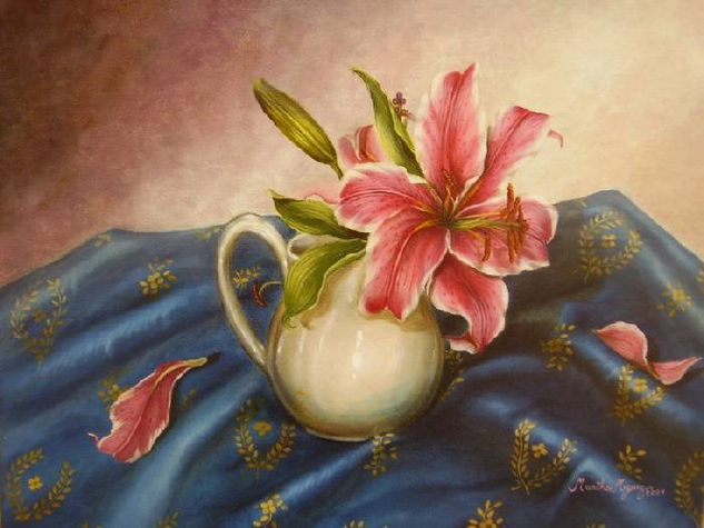 Solo.... una flor... Oil Canvas Floral Painting