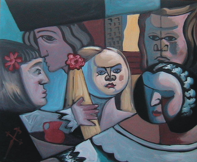 LAS MENINAS 22 Oil Canvas Figure Painting