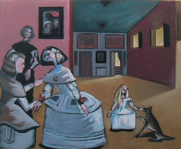 "LAS MENINAS 23" Oil Canvas Figure Painting