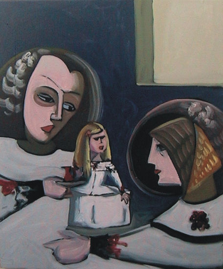 LAS MENINAS 28 Oil Canvas Figure Painting