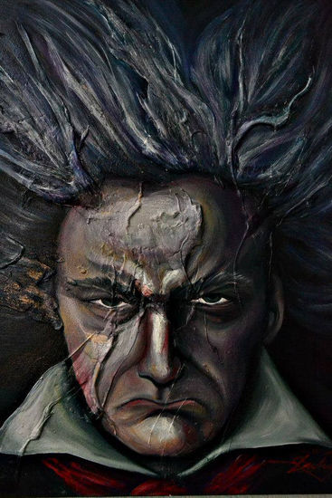 Beethoven Oil Canvas Portrait