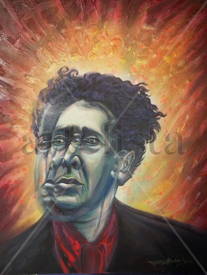 david Alfaro Siqueiros Mixed media Canvas Portrait