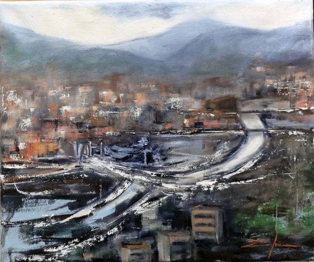 BILBAO DESDE ARTXANDA Oil Canvas Landscaping