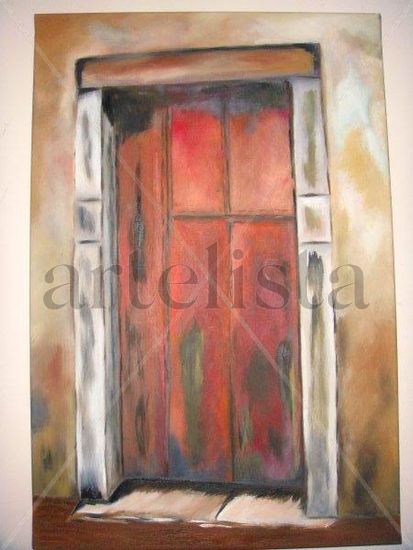 PUERTA ROJA Oil Canvas Landscaping