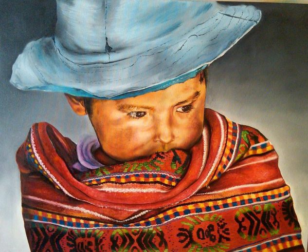 El niño Oil Canvas Portrait