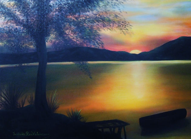 Recuerdos de Atardecer Oil Canvas Marine Painting