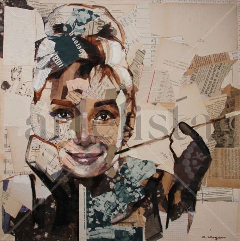 Audrey Hepburn Textile Portrait