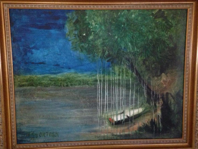 Lago Cri Cri Oil Canvas Landscaping