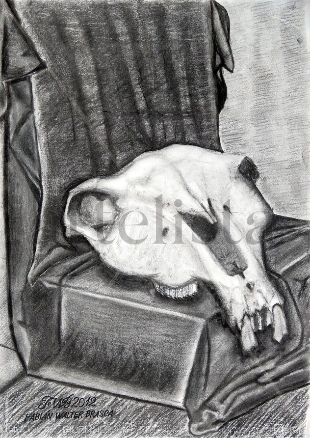Naturaleza muerta con calavera de caballo (Still life with horse skull)