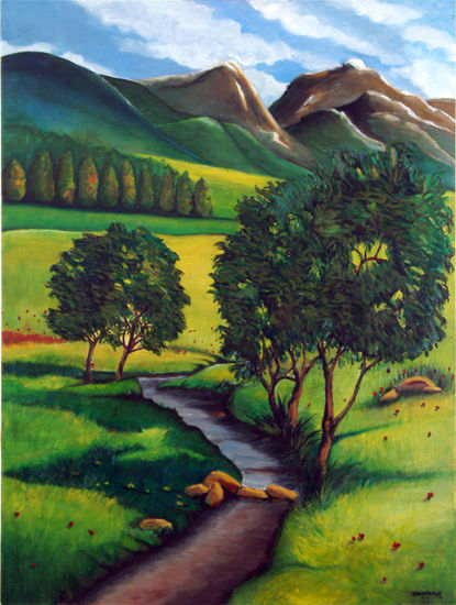 PAISAJE MONTAÑOSO Oil Panel Landscaping