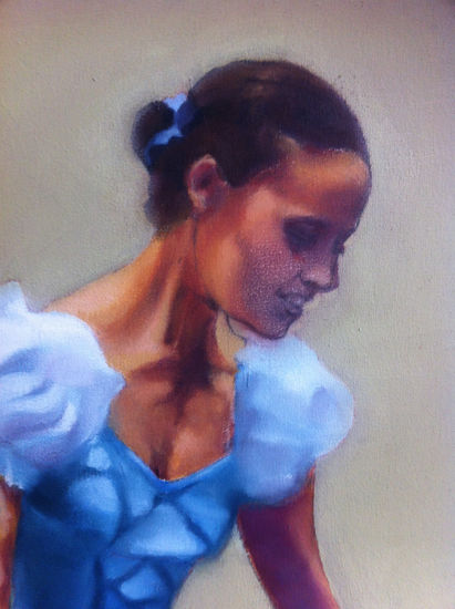 Mis nuevas bailarinas, (work in progress) Oil Canvas Figure Painting