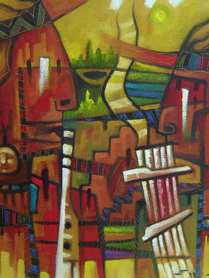 Entre montañas y valles he nacido Oil Canvas Figure Painting