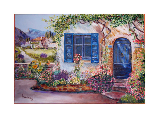 la casa de las flores Oil Canvas Landscaping