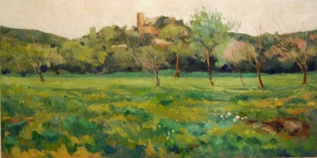 La serenitat de l'hivern Oil Canvas Landscaping