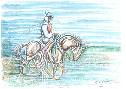 Cabalgando cruzando...