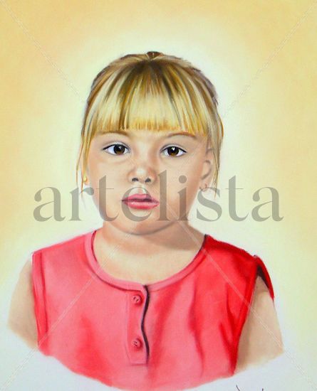 Retrato infantil Pastel Papel Retrato