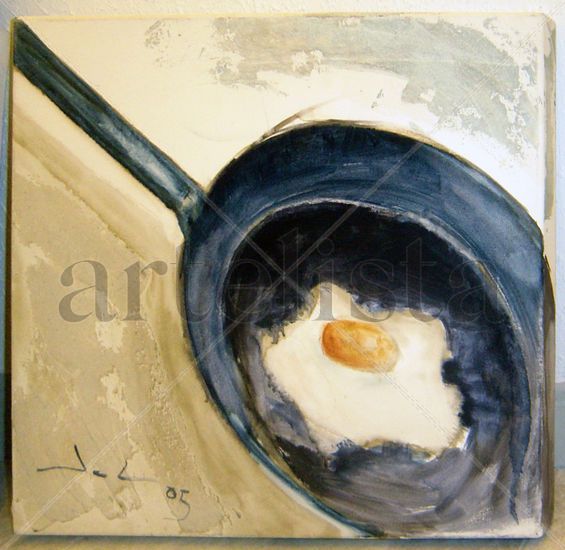 Huevo frito Oil Canvas Still Life Paintings